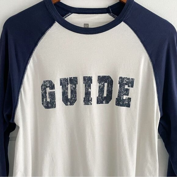 Gap Mens 100% Cotton Raglan Henley “Guide” Long Sleeve Tee Size Large - Picture 3 of 5